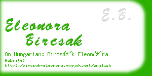 eleonora bircsak business card